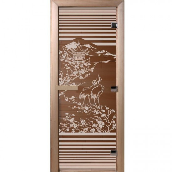 Дверь для сауны DoorWood "Япония" 190*70 (бронза матовое) купить в Магия Огня